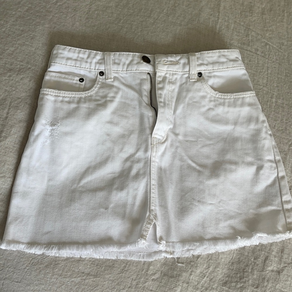 Free People denim mini skirt